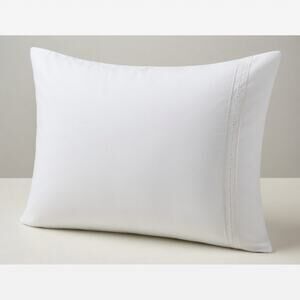 Dea Italian White Standard Pillow Case Twin Size Quiet Luxury Minimalist 20X30